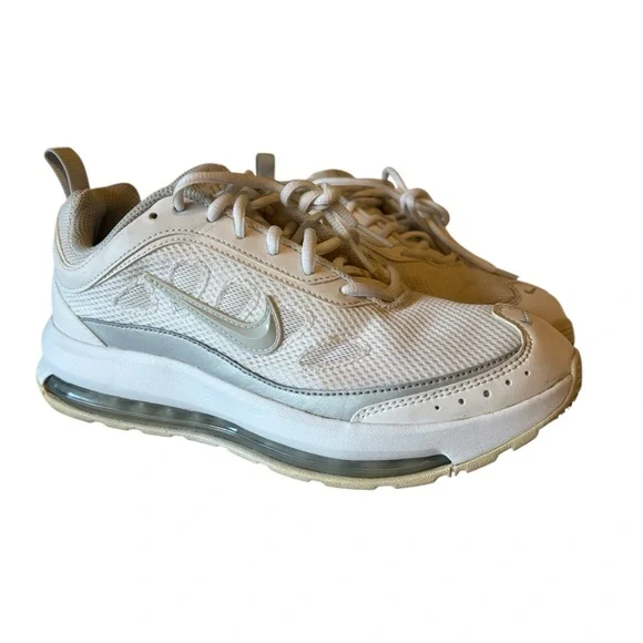 Nike Air Max Women's White and Silver Sneakers - Picture 3 of 7